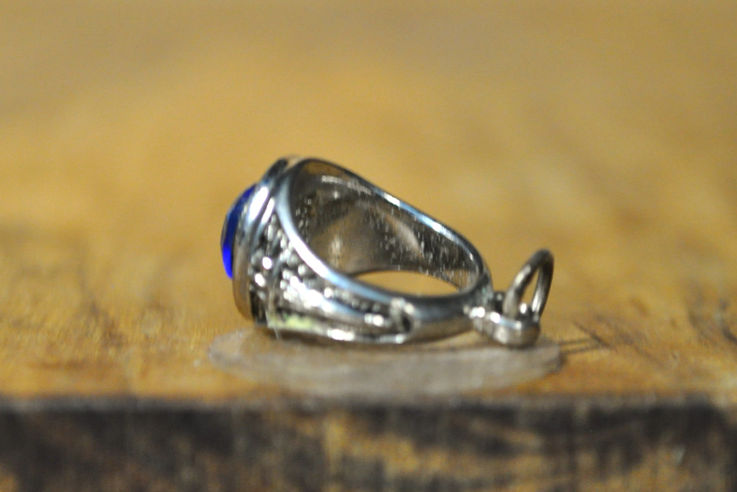 Vintage Medford High School Class Ring Charm - Stamped and Tested Sterling Silver - Medford Mustangs Class Ring Charm - Class Ring Necklace Charm