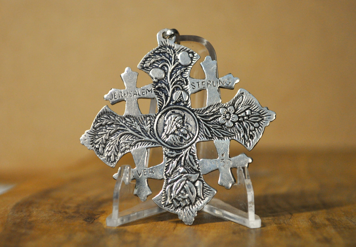Large 950 Sterling Silver Jerusalem Maltese Cross Medal Pendant - Stamped and Tested 950 Sterling Silver - Jesus Jewelry - Knights of Malta