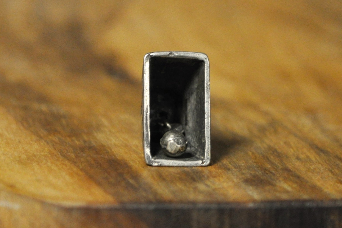 Sterling Silver Native American Designed Cowbell Charm - Tested Sterling Silver - Vintage Native Cowbell Charm