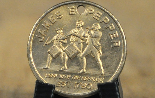James E. Pepper Whiskey Advertisement Token  - Vintage Advertisement Token James E. Pepper Whiskey