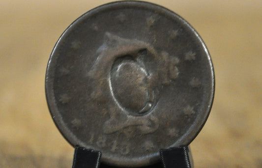 1843 Large Cent Counterstamped "C" - Countermarked 1843 Large Cent "C" - C Counterstamped Large Cent 1843