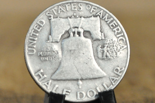 1954-D Franklin Half Dollar Counter Stamped "J, B" - Countermarked 1954 Franklin Half Dollar J B