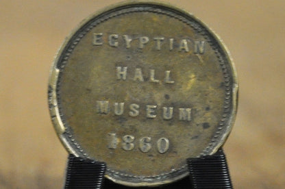 1860 Albert Smith Egyptian Hall Museum Token - Egyptian Hall Admissions Museum Token 1860