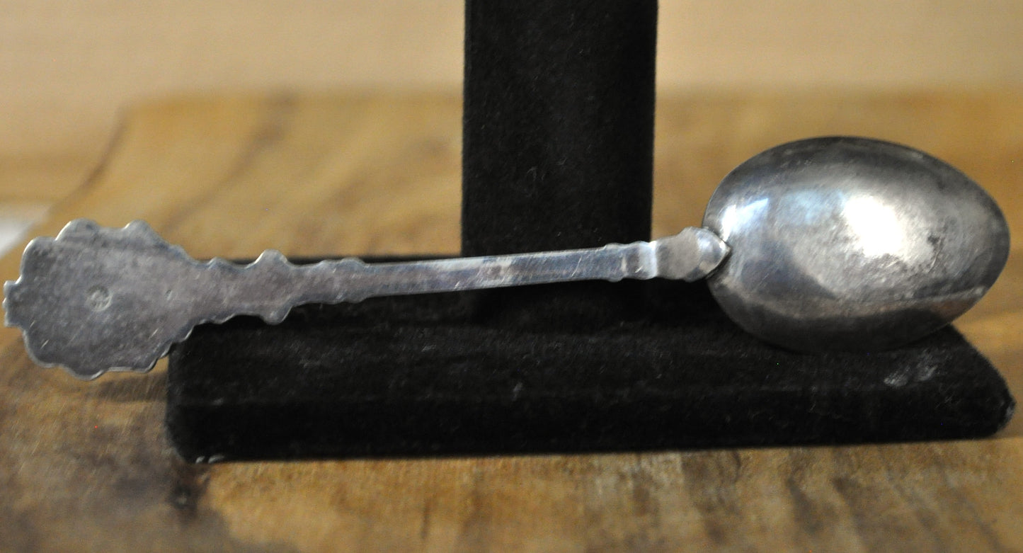 Vintage June Rose Enamel Souvenir Spoon - Antique Souvenir Spoon June Rose