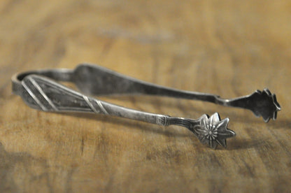 Antique Silver-Plated Bird Claw Sugar Tongs - James W. Tufts Style Silverplate Tongs