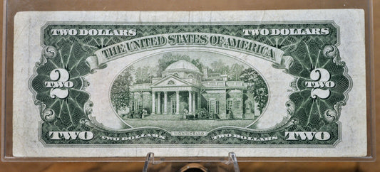 1953 US 2 Dollar Legal Tender Faded Ink Note - Contaminated Orange/Brown Ink Error - 1953 Two Dollar Orange Red Ink Error Note - Fr#1509