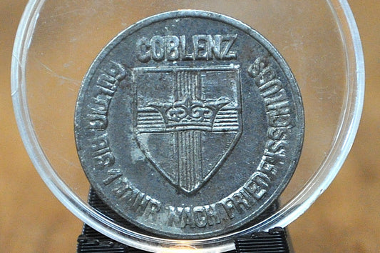 1918 City of Coblenz 10 Pfennig  - AU/UNC Condition - Prussian Rhine Emergency Coinage - German Weimar Republic -