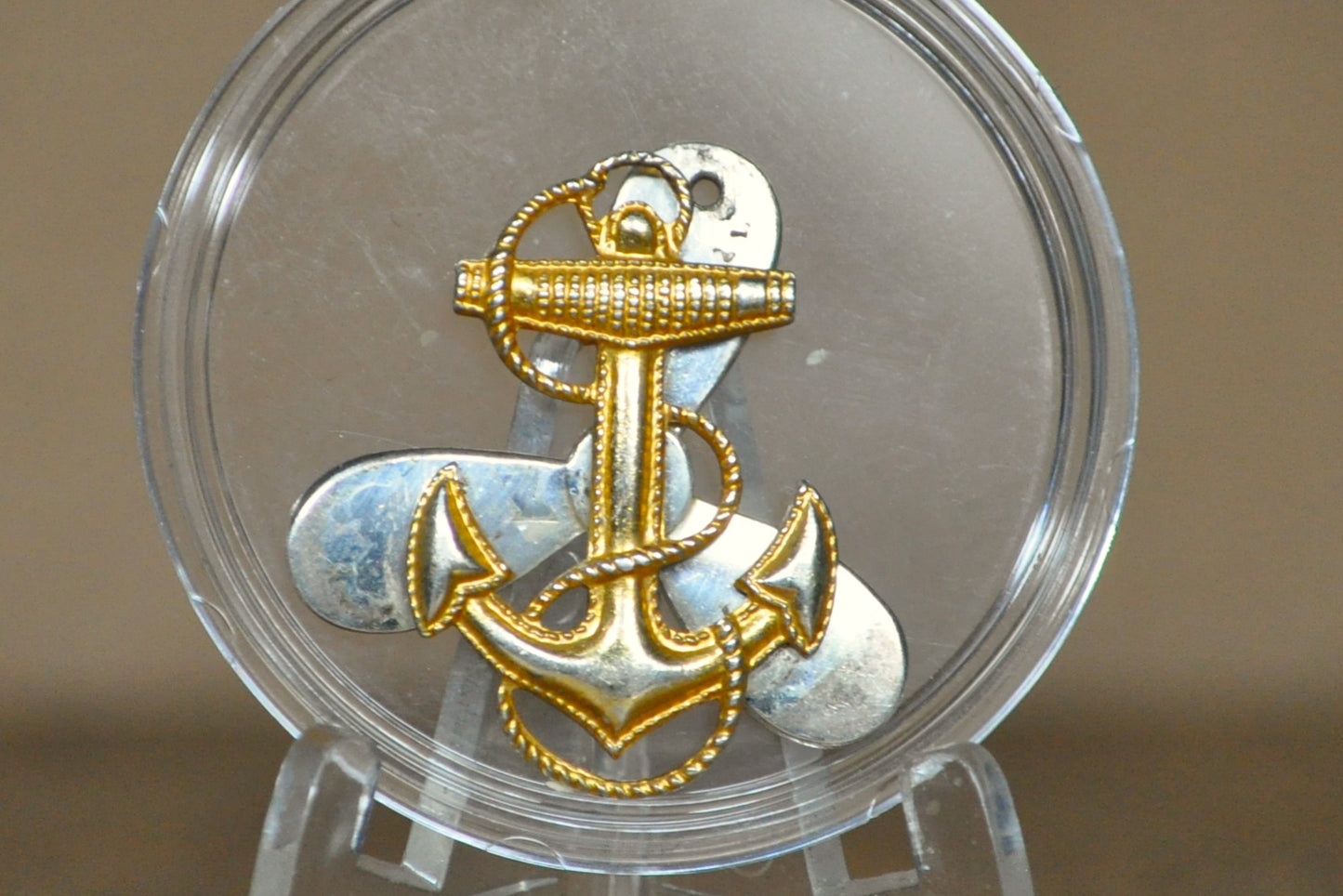 Original WWII Navy WAVES Charm - Stamped and Tested Sterling Silver - Dated 1943-1945 - Women's Navy