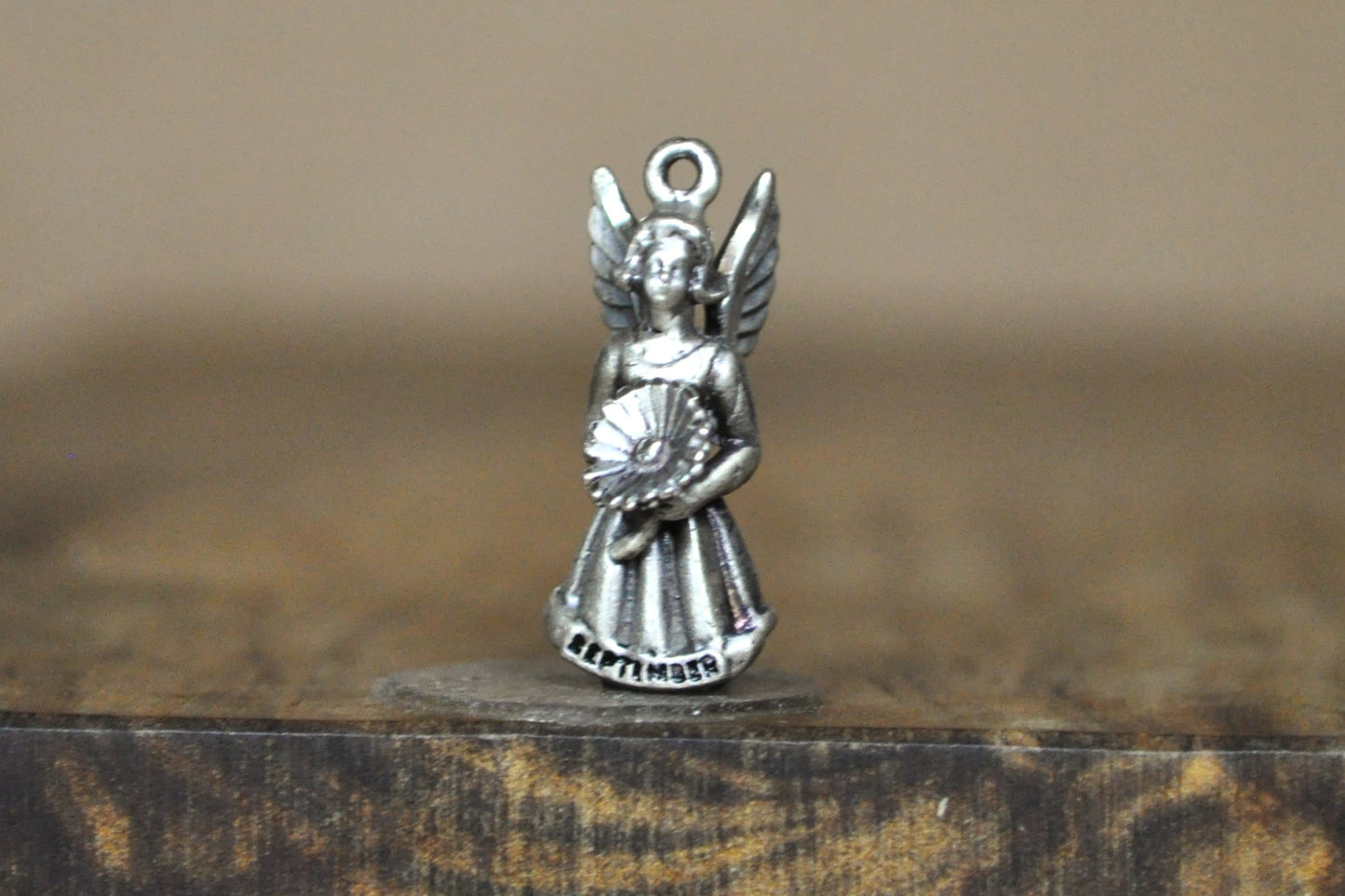 Vintage Creed Sterling Guardian Angel September Charm Pendant! 925 Sterling Silver Antique September Angel Charm, Creed Sterling - Awesome Piece! 3D Charm