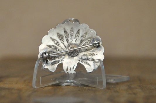 Topazio Enamel Silver Peacock Pin Brooch - Stamped and Tested Sterling Silver - Topazio Jewelry - Portuguese Jewelry