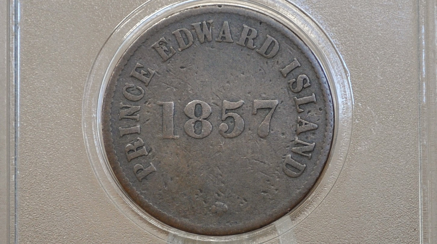 1837 Prince Edward Island 1/2 Penny Token PE-7C2 - Prince Edward Island Coin Half Penny Coin PE-7C2