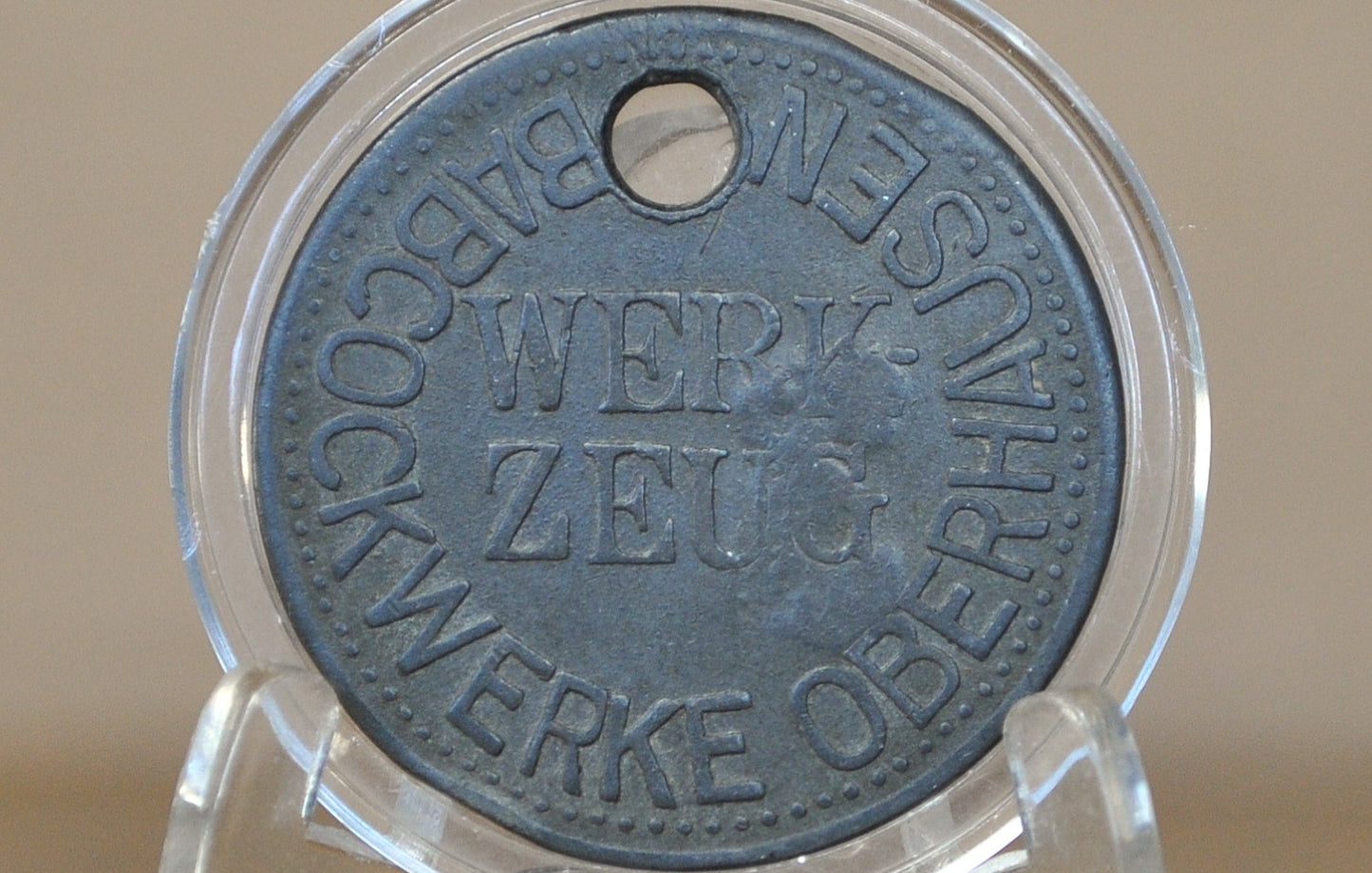 Babcock Oberhausen, Germany Warehouse Tool Tag - Vintage German Tool Tag Deutsche Babcock AG