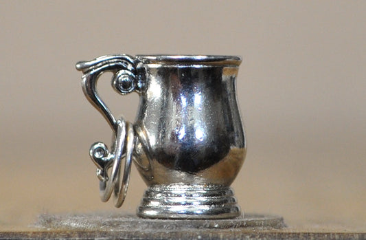 Antique 925 Sterling Silver Isaac Craig "IC" Beer Stein / Tankard Charm - Vintage I. C. Sterling Silver Sterling Colonial Williamsburg Ale Mug Charm