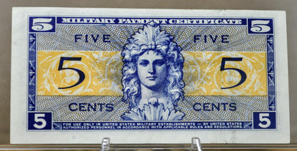 1954 U.S. Military 5 Cent Payment Certificate - Scarce Series 521 - 1954 United States Military Five Cents Payment Certificate - P#M29a