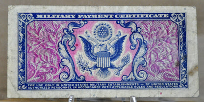 1951 U.S. Military 25 Cent Payment Certificate - Series 481 - 1951 United States Military Twenty-Five Cent Payment Certificate - P#M24a