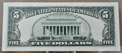 1985 US Federal Reserve 5 Dollar Note - Chicago (G) - Uncirculated (UNC) Grade - 1985 Green Seal Five Dollar Note - Fr.1978-G