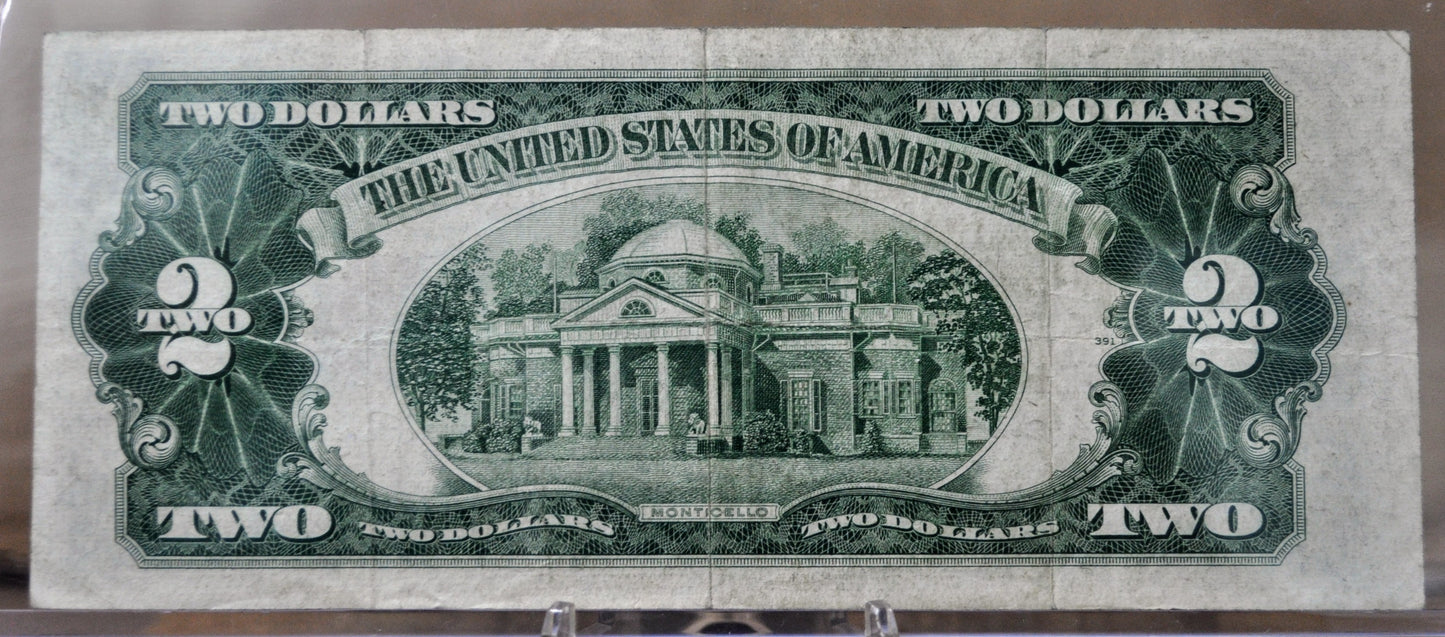 1953 Fancy Triple Repeater Serial Number 2 Dollar Note - 22257173 - 1953 Two Dollar Legal Tender Cool Serial Note - Fr#1509