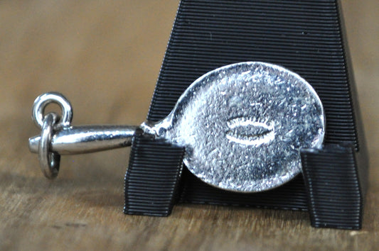 Victorian Style Sterling Silver Hand Mirror Charm - Mini Princess Mirror Sterling Silver Dangle Charm -Dainty Silver Keepsake Hand Mirror Charm