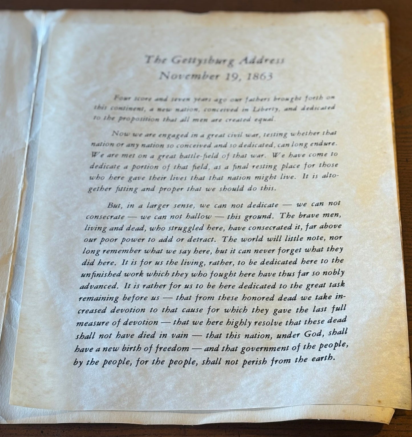 A folio of important American historical documents from American savings - 1950s-1960s prints of historic documents: Bill of Rights, Declaration of Independence, Monroe Doctrine, JFK Inaugural, etc.