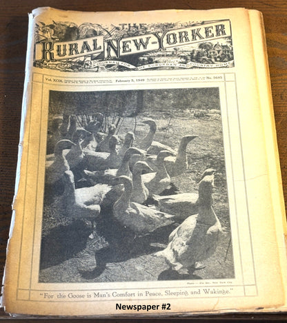 Rural New Yorker 1940s Issue Pick Your Newspaper! - 1948-1949 Rural New Yorker Issue Variety to Choose From