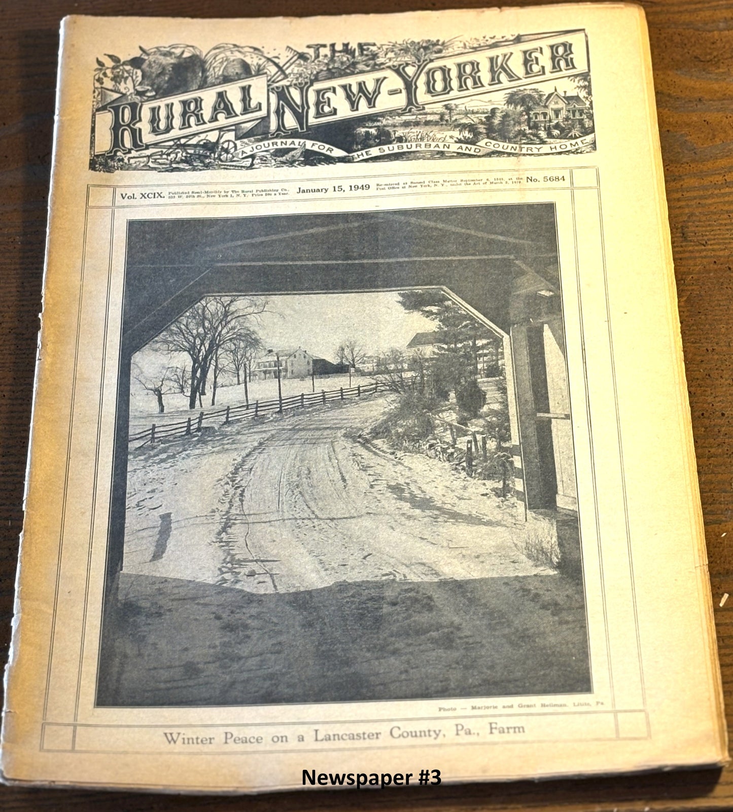 Rural New Yorker 1940s Issue Pick Your Newspaper! - 1948-1949 Rural New Yorker Issue Variety to Choose From