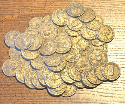 Paperweight Coin Pile from the National Library Bindery Co. - Coin Art Collectible Tokens National Library Bindery Company