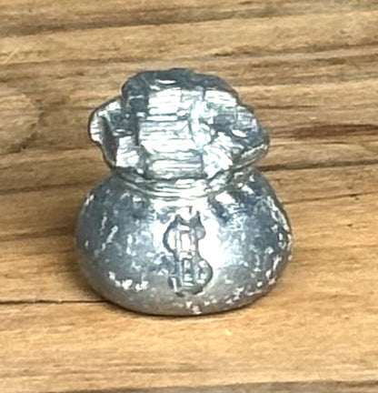 Monopoly Token Sack of Money Game Piece - Retired Metal Minatare Pewter Bag Monopoly