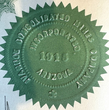 Ivanhoe Consolidated Mines Company Lot of Two Stock Certificates from 1915-1916 - Vintage Lot of Two Stock Certificates from Ivanhoe Consolidated