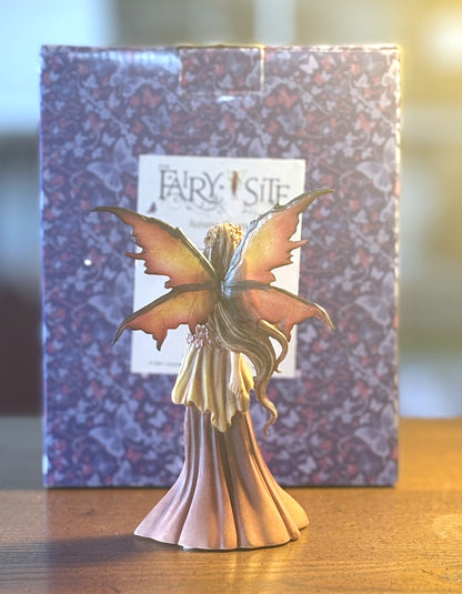 Autumn Queen Fairy AB37014 Figurine - 2009 TheFairySite.Com Autumn Queen - Antique Handmade Autumn Queen Fairy Figurine