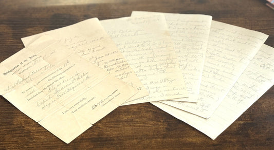 Major Ora Mathias Baldinger Lot of 6 Personal Letters - O.M. Baldinger Personal Military Letters Lot of Six