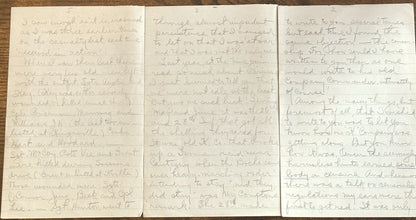 Major Ora Mathias Baldinger Lot of 6 Personal Letters - O.M. Baldinger Personal Military Letters Lot of Six