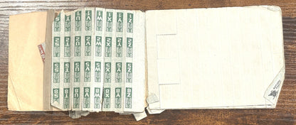 Antique War Ration Booklet with Stamps - 1943 Vintage War Ration Book No. 3