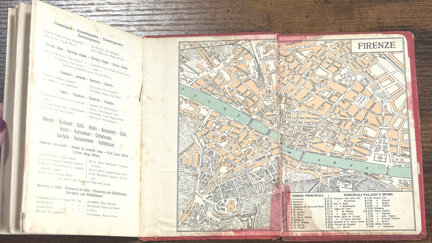 Two Vintage Italian Souvenir Albums - Vintage Italian "Ricordo di Firenze & Ricordo di Roma" 30 Vedute Souvenir Books - Leporello Albums