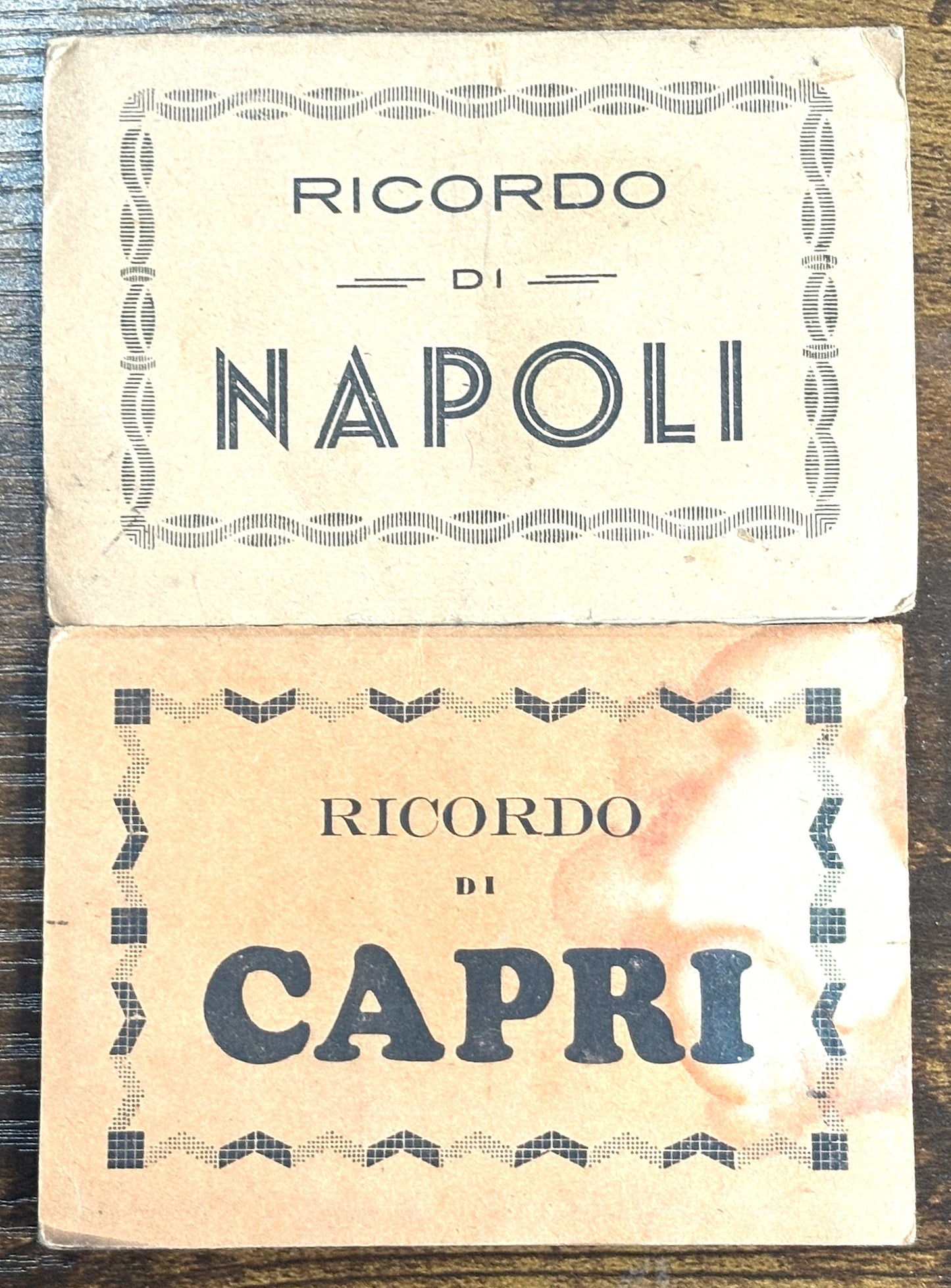 Ricordo di Napoli & Ricordo di Capri Vintage Booklets - Lot of Two Vintage Italian Souvenir Booklets