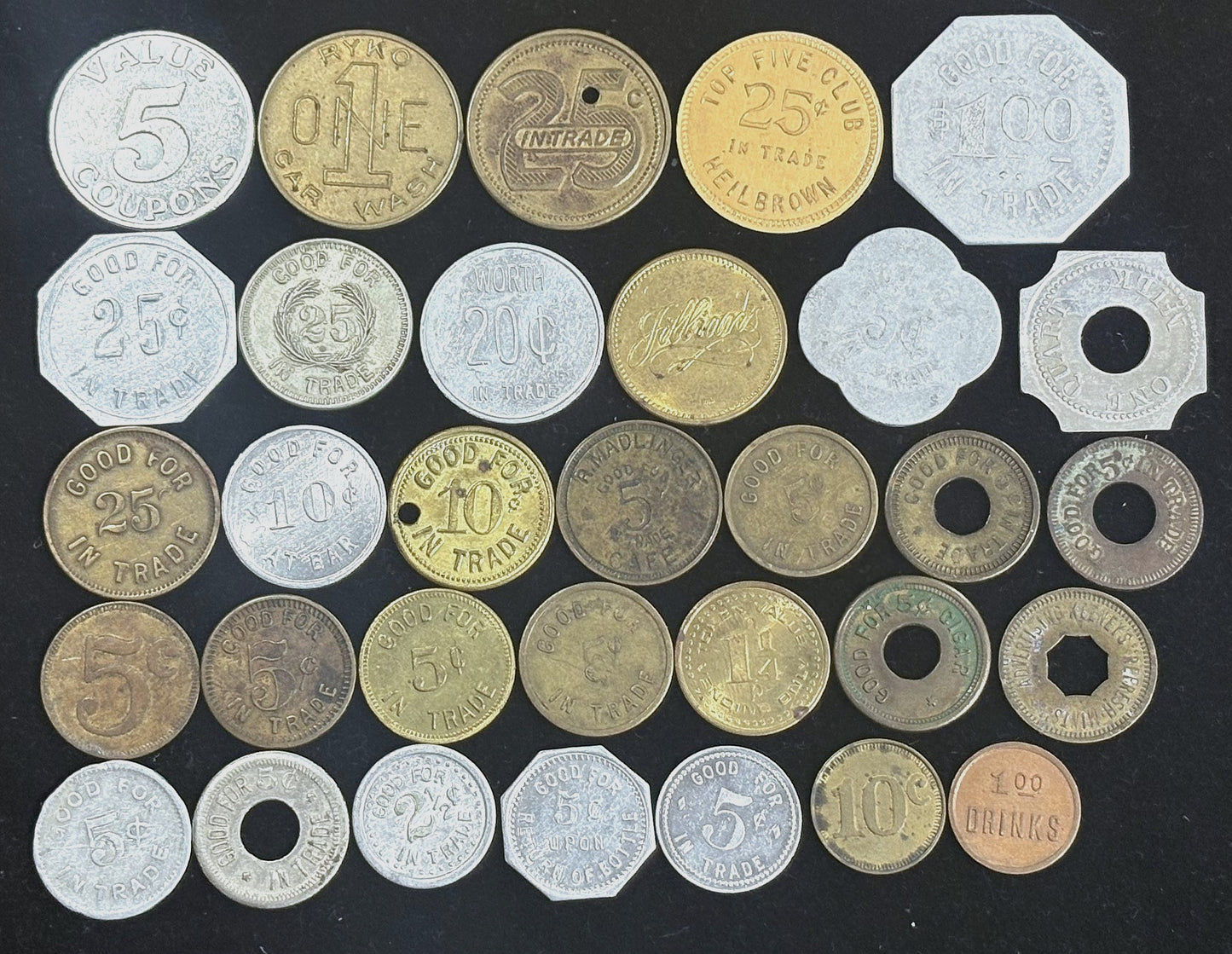 Over 30 "Good For"/ Trade Tokens, Pick Your Variant! - Unique Vintage Trade Tokens Pick your Variant!!!