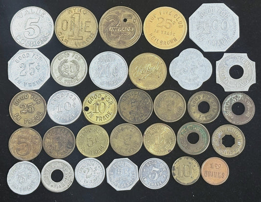 Over 30 "Good For"/ Trade Tokens, Pick Your Variant! - Unique Vintage Trade Tokens Pick your Variant!!!