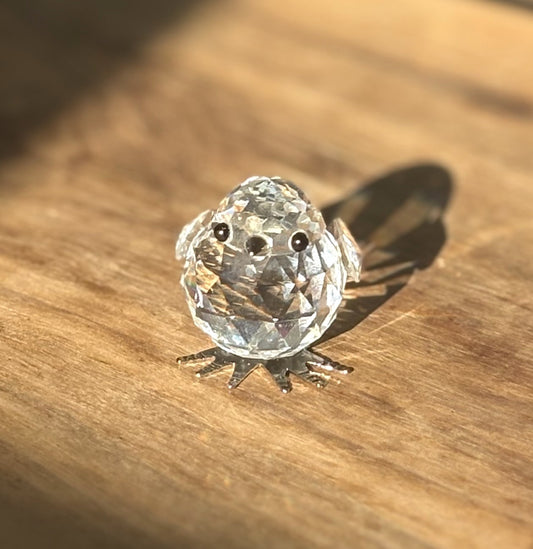Swarovski Chick Miniature Animal Figurine 7651 - Antique Miniature Chick Swarovski Crystal