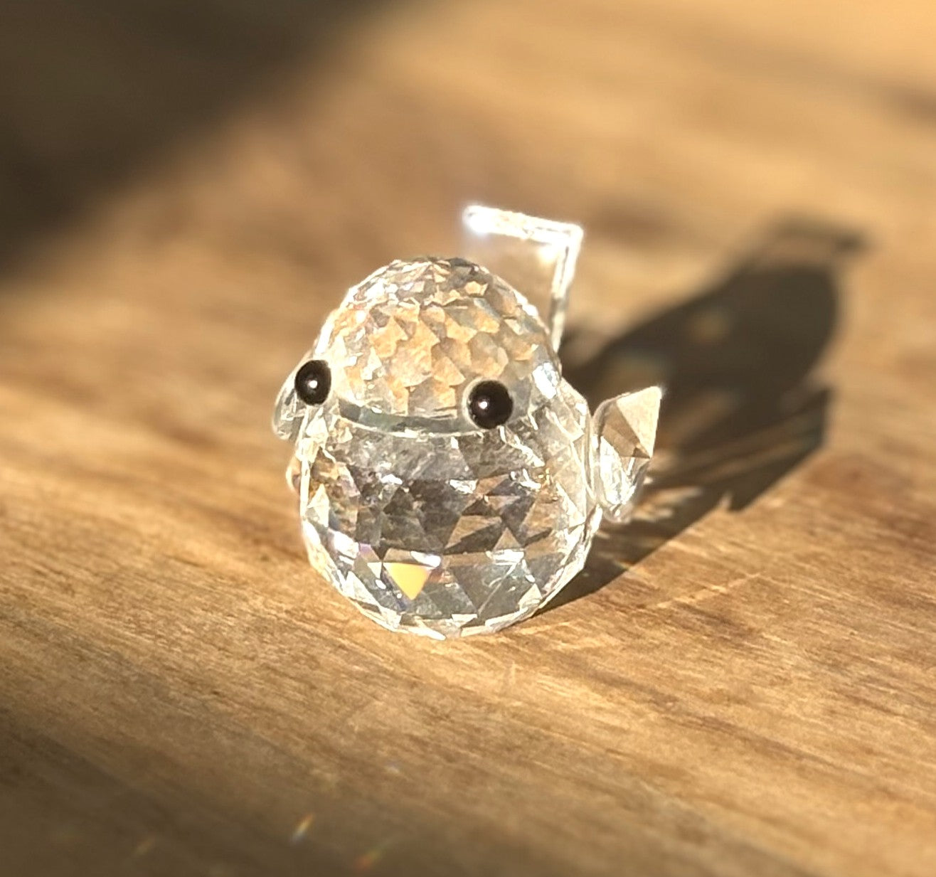 Swarovski Sparrow Bird *Damaged Miniature Animal Figurine 7650 - Antique Miniature Sparrow Swarovski Crystal *No Beak