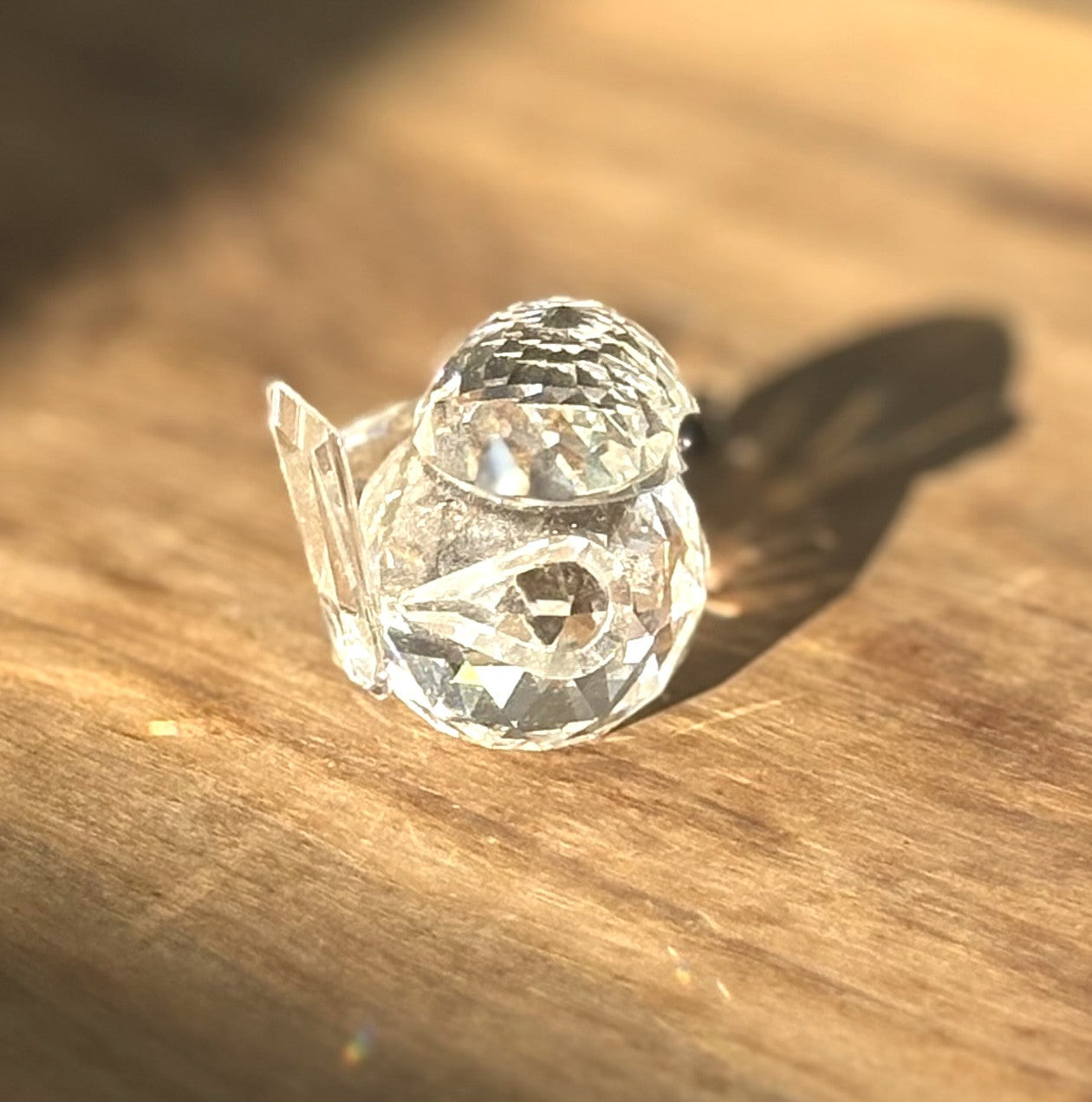 Swarovski Sparrow Bird *Damaged Miniature Animal Figurine 7650 - Antique Miniature Sparrow Swarovski Crystal *No Beak