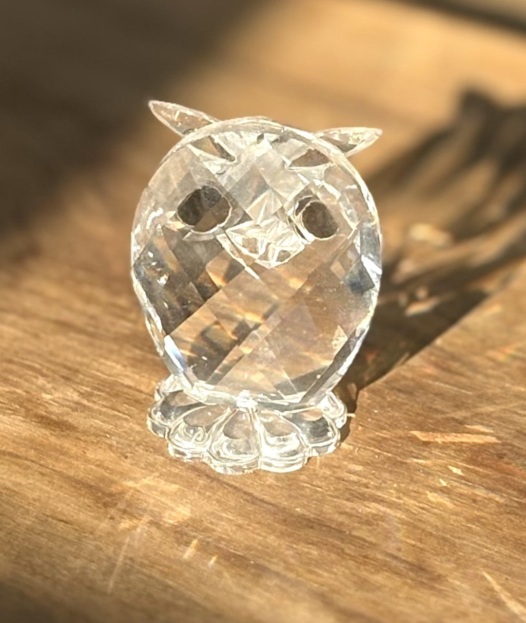 Swarovski Mini Owl Animal Figurine 7654 - Antique Miniature Owl Swarovski Crystal