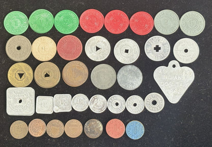 Antique Tax Tokens Over 30 Varieties - 1940s Vintage Tax Tokens Pick Your Variant