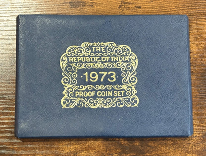 1973 Republic of India Proof Coin Set - Proof Coin Set 1973 India - Antique Coinage Proof Set Rupee/Paise