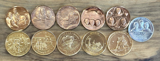 Apollo Commemorative Medallions - Apollo Moonwalk Collectible Tokens - Apollo Tokens Pick Your Variant!!