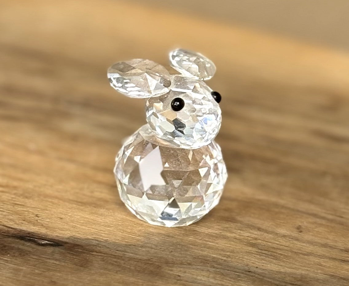 Swarovski Rabbit Animal Figurine 7652 - Antique Bunny Swarovski Crystal