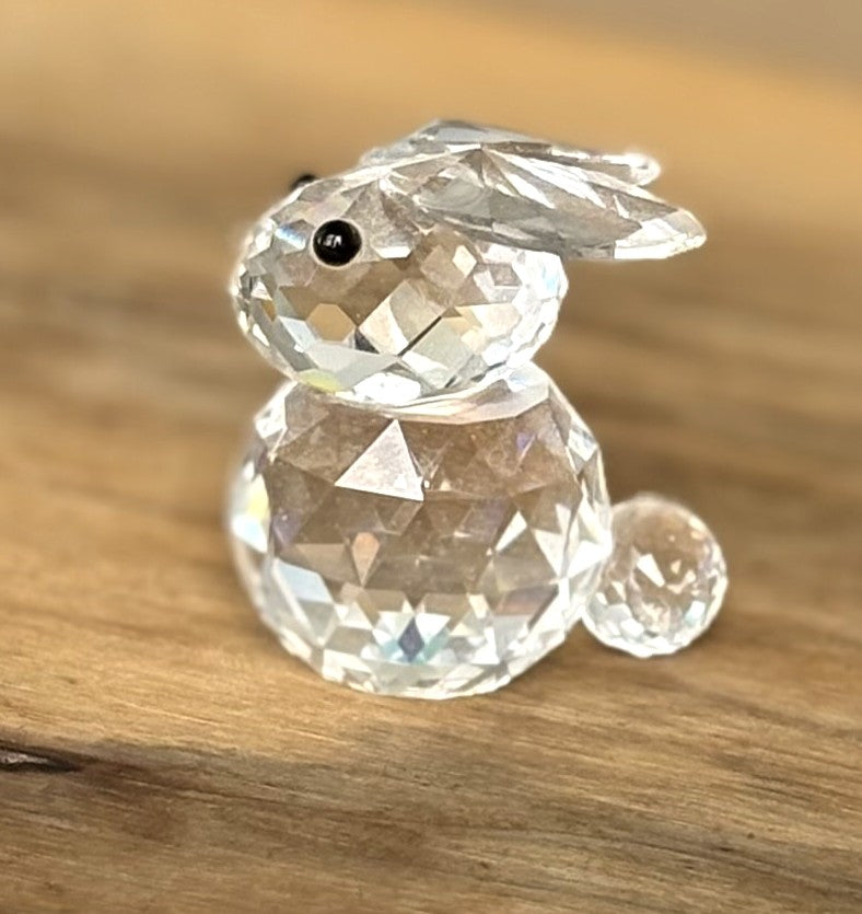 Swarovski Rabbit Animal Figurine 7652 - Antique Bunny Swarovski Crystal