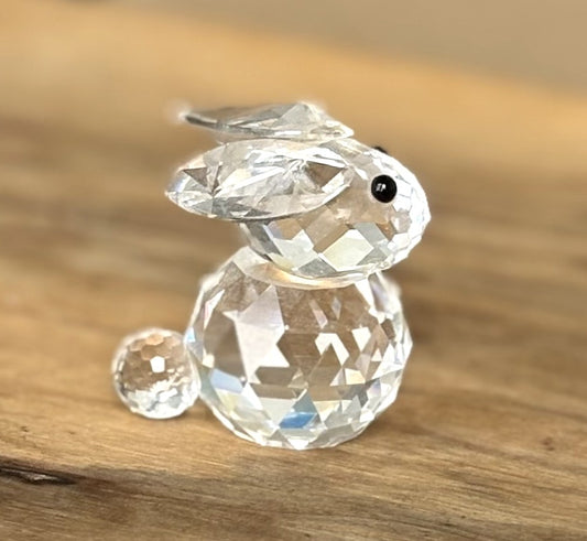 Swarovski Rabbit Animal Figurine 7652 - Antique Bunny Swarovski Crystal