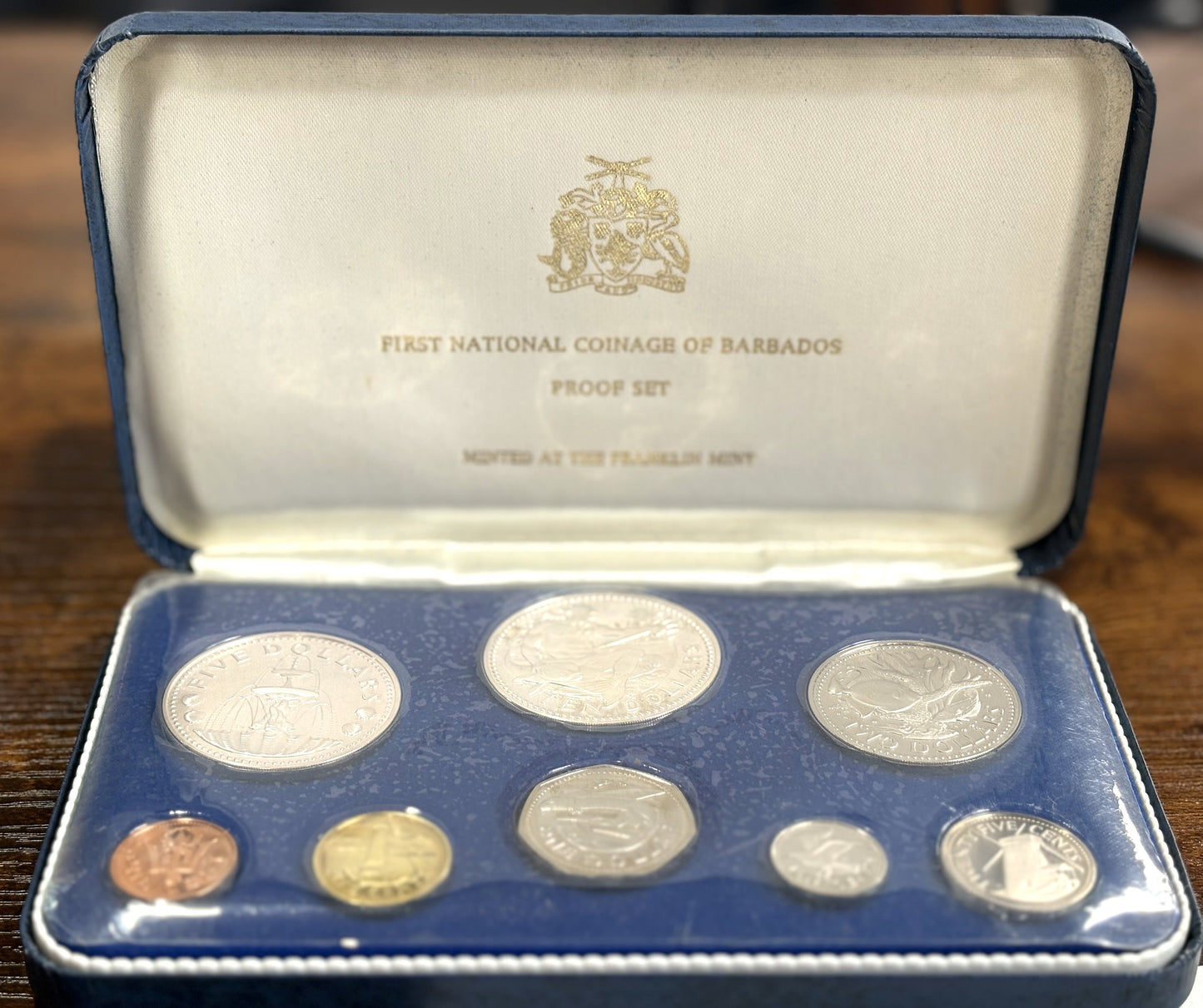 First National Coinage of Barbados 1973 Proof Set - 1973 Proof Set National Barbados Coinage