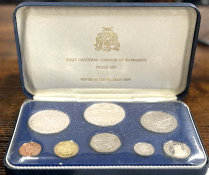 First National Coinage of Barbados 1973 Proof Set - 1973 Proof Set National Barbados Coinage