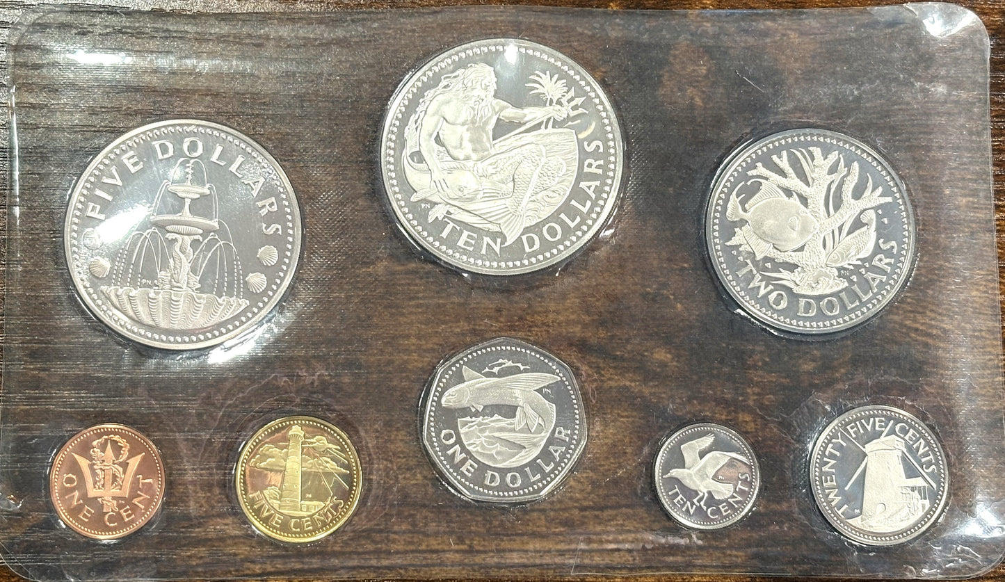 First National Coinage of Barbados 1973 Proof Set - 1973 Proof Set National Barbados Coinage