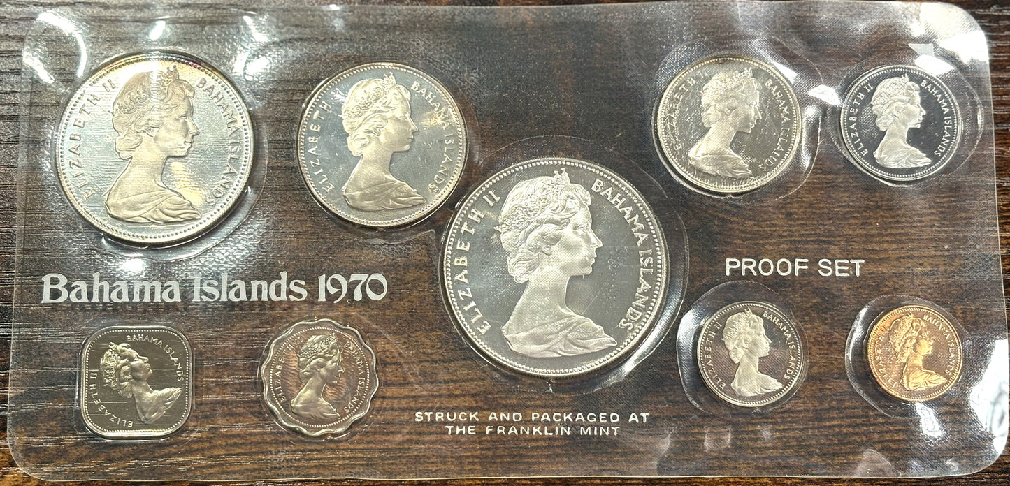 Coins of the Bahamas 1970 Proof Set - 1970 Proof Set Coinage of the Bahamas